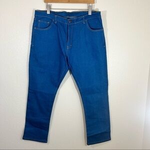 Tom James Blue Delta Mens Raw Denim Blue Custom Bespoke Jeans Size 39x28